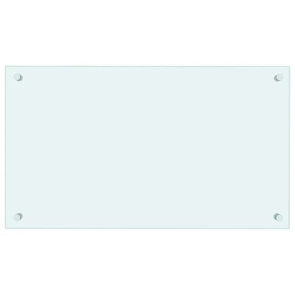 vidaXL Kuhinjska za&scaron;tita od prskanja mliječna 70 x 40 cm kaljeno staklo