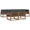 vidaXL Set vanjskih sofa 8 kom. Prirodna i antracit