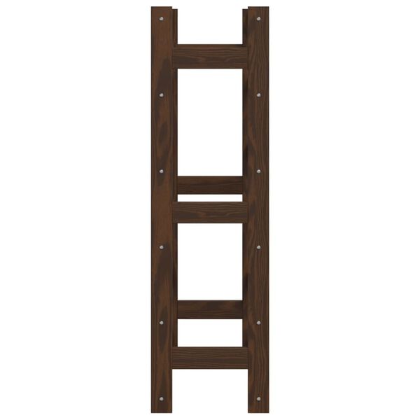 vidaXL Stalak za vino za 30 boca smeđi od masivne borovine