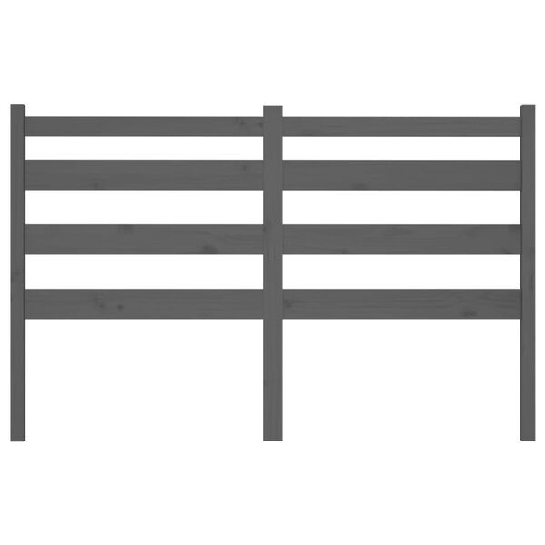 vidaXL Uzglavlje za krevet sivo 206 x 4 x 100 cm od masivne borovine