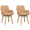 vidaXL Okretne blagovaonske stolice 2 pcs Boucl&eacute; Bež 54 x 58 x 87 cm