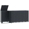 vidaXL Spremi&scaron;te za 4 kante za otpad antracit 276x79x117 cm čelično