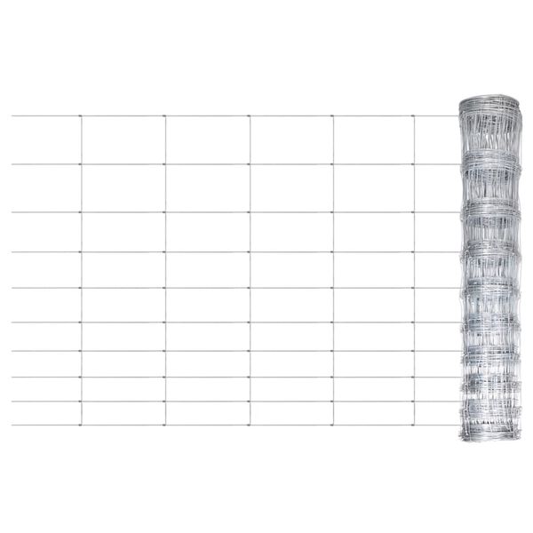 vidaXL Vrtna ograda od pocinčanog čelika srebrna 50 x 1 m