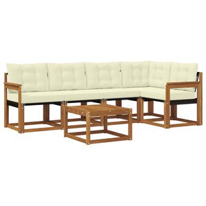 vidaXL Set vanjskih sofa s jastukom 6 pcs Prirodna i krem