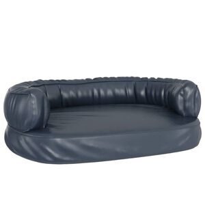 vidaXL Ergonomski pjenasti krevet za pse modri 75 x 53 cm umjetna koža