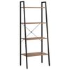 vidaXL Samostojeće police s 5 razine tamnosmeđe i crne 56x35x140 cm