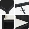 vidaXL Vrtni set za objed s jastukom 9 pcs Crna poliratan