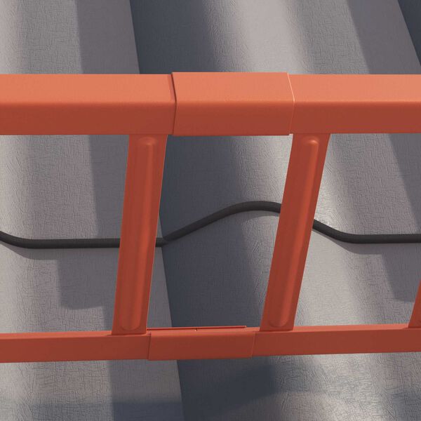 vidaXL Za&scaron;tita od snijega za krov Crvena 1200 x 2,5 x 20 cm Čelik