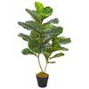 vidaXL Umjetni lirasti fikus s posudom zeleni 90 cm