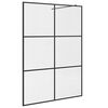 vidaXL Pregrada za tuširanje s prozirnim staklom ESG 140 x 195 cm crna