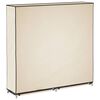 282433 vidaXL Shoe Cabinet with Cover Cream 115x28x110 cm Fabric
