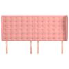 vidaXL Uzglavlje s u&scaron;ima ružičasto 163x23x118/128 cm bar&scaron;unasto