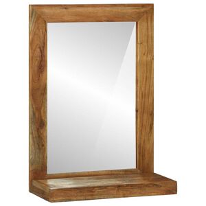 vidaXL Zrcalo za kupaonicu Smeđa 50 x 22 x 70 cm Čvrsto drvo akacije
