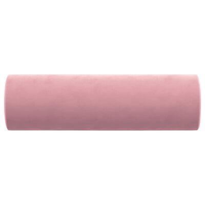vidaXL Ukrasni jastuci 2 kom ružičasti Ø 15 x 50 cm baršunasti