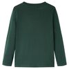Dječja majica dugih rukava tamnozelena 92