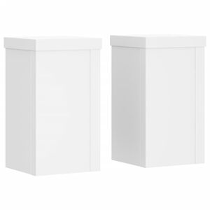 vidaXL Stalci za biljke 2 kom bijeli 10x10x18 cm konstruirano drvo