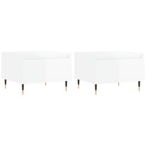 vidaXL Stolići za kavu 2 kom sjajni bijeli 50 x 46 x 35 cm drveni