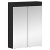 vidaXL Kupaonski ormar s ogledalom TULUM Crna 60 x 16,5 x 78 cm
