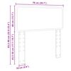 vidaXL Uzglavlje Dimljeni hrast 75 cm Konstruirano drvo