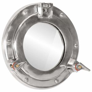 vidaXL Zidno ogledalo s prozorčićem &Oslash;23 cm aluminij i staklo