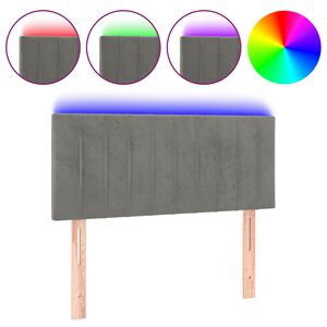 vidaXL LED uzglavlje svjetlosivo 80 x 5 x 78/88 cm bar&scaron;unasto