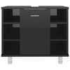 vidaXL Kupaonski ormarić sjajni crni 60x32x53,5 cm konstruirano drvo