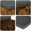 vidaXL Klupa za hodnik s jastukom Dimljeni hrast 80 x 46 x 46 cm