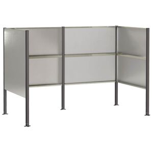 vidaXL Ekran za kante za smeće 167 x 85 x 113 cm Nehrđajući čelik