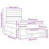 vidaXL Krevet s opruga kutije s madracem Crna 120 x 190 cm tkanina