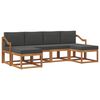 vidaXL Set vanjskih sofa s jastukom 6 pcs Prirodna i antracit