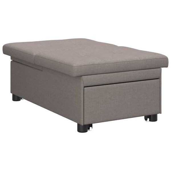vidaXL Krevet-sofa na razvlačenje Sivo-smeđa 194 x 50 x 82 cm tkanina