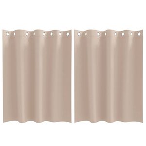 vidaXL Zavjese za blackout s prstenovima 2 pcs Sivo-smeđa 140 x 140 cm