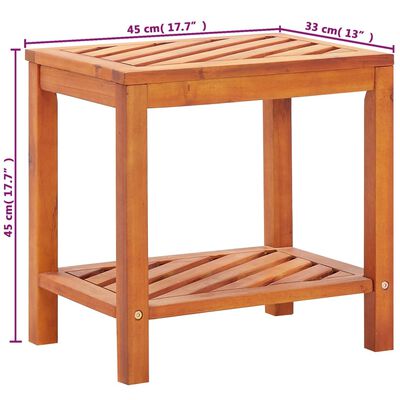 vidaXL Bočni stolić od masivnog bagremovog drva 45 x 33 x 45 cm