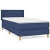 vidaXL Krevet s oprugama i madracem plavi 90 x 190 cm od tkanine