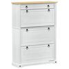vidaXL Ormar za cipele s ladicama Corona Bijelo 99 x 32 x 138 cm