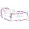 vidaXL Otomanski okvir kreveta s madraca tamnosmeđi 140x200cm tkanine