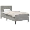 vidaXL Okvir kreveta s madracem Svijetlo siva 90 x 190 cm Bar&scaron;un