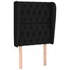 vidaXL Uzglavlje s u&scaron;ima crno 83 x 23 x 118/128 cm od tkanine