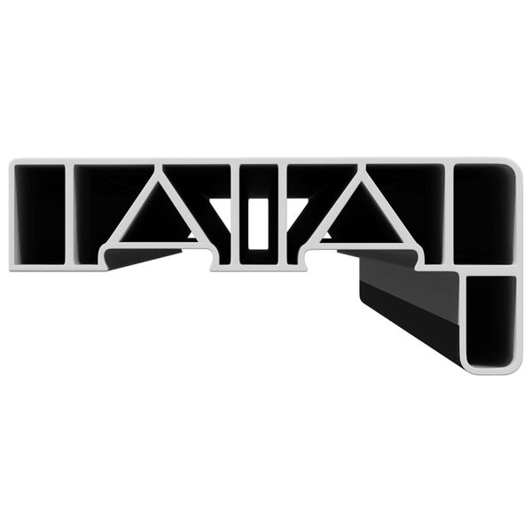 vidaXL Prozorska klupčica Crna s drvenom teksturom 80 x 15 x 4,5 cm