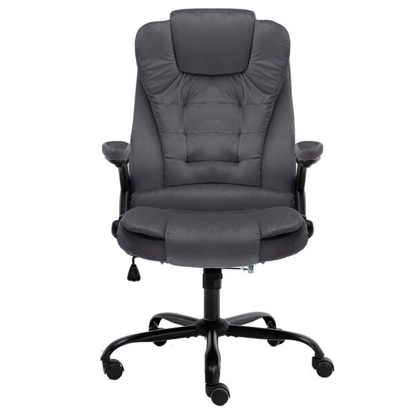 vidaXL Uredska stolica tamnosiva bar&scaron;unasta