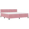 vidaXL LED Box Spring Krevet s madracem Ružičasta 200 x 200 cm Bar&scaron;un