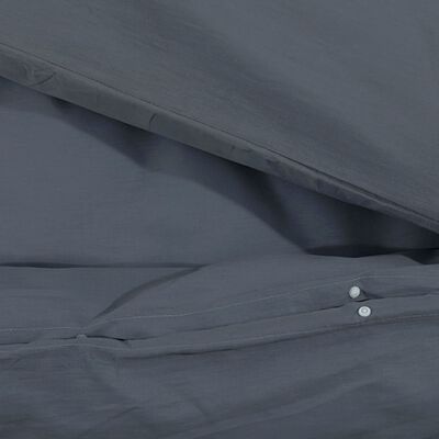 vidaXL Set posteljine za poplun antracit 200x200 cm lagana mikrovlakna