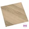 vidaXL Podne daske 55 pcs Smeđa 5,11 m&sup2; PVC