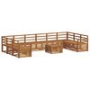 vidaXL Set vanjskih sofa 11 kom. Prirodna