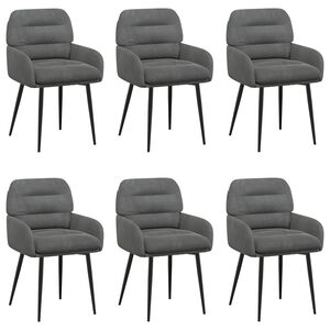 vidaXL Trpezarijske stolice 6 pcs Bar&scaron;un Tamnosiva 59 x 59,5 x 90 cm