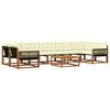 vidaXL Set vanjskih sofa 8 kom. Prirodna i krem