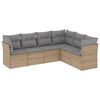 vidaXL 6-dijelni set vrtnih sofa s jastucima bež od poliratana