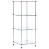 vidaXL Police s 4 razine prozirne 40 x 40 x 100 cm od kaljenog stakla