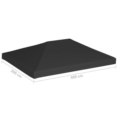 vidaXL Pokrov za sjenicu 270 g/m² 4 x 3 m crni