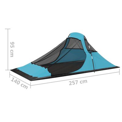 vidaXL Šator za kampiranje 317 x 240 x 100 cm plavi